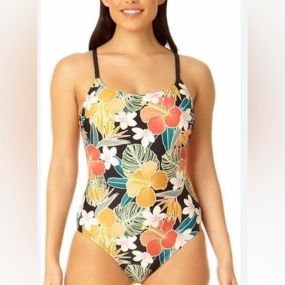Hurley Tropical Floral Swimsuit, Size XS - Picture 1 of 7